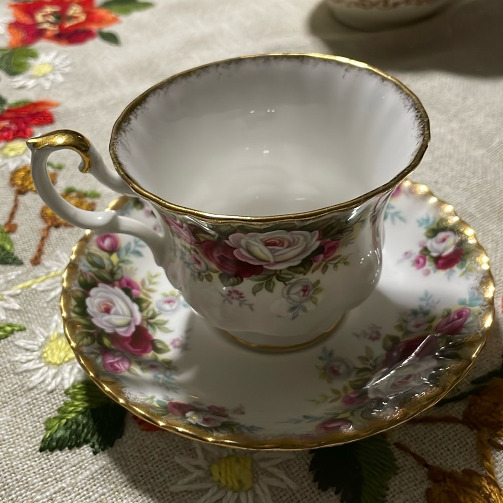 Royal Albert celebration and Lenora tea cups and saucers